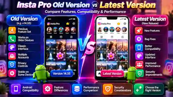 Insta Pro Old Version vs Latest VersionInsta Pro Old Version vs Latest Version
